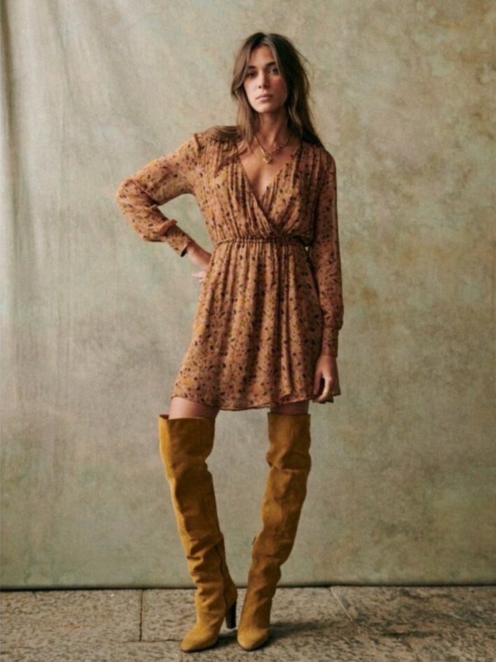 Sezane Barbara Dress in 70’s floral
